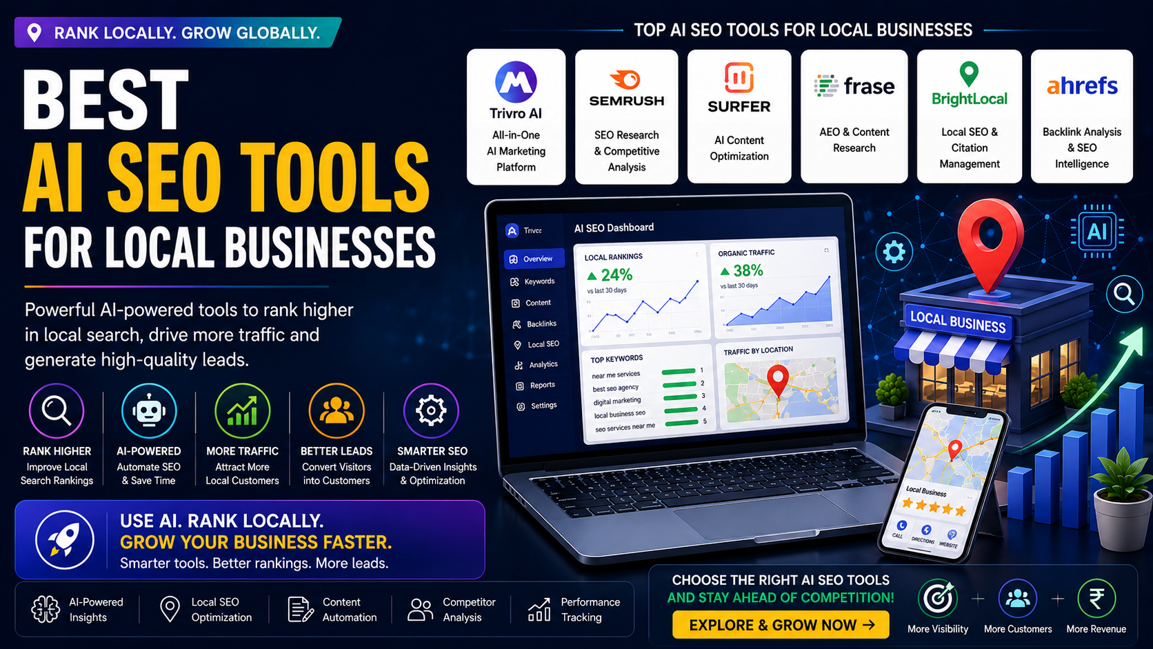 Best AI SEO Tools for Local Businesses in 2026